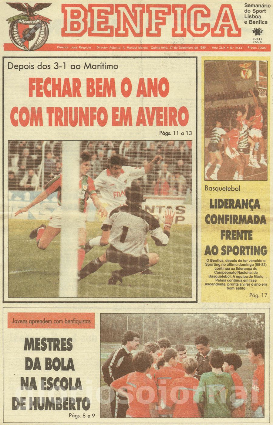 jornal o benfica 2514 1990-12-27
